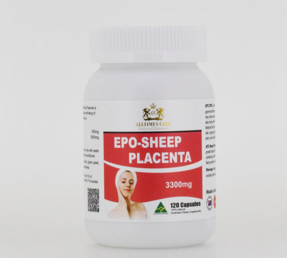 澳洲Alltimes care 促紅素EPO 300mg + 羊胎素 Sheep Placenta 3000mg; 美容 養顏 美白