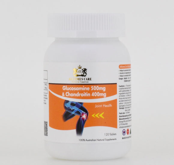 澳洲Alltimes care 葡萄糖胺Glucosamine 500 + 軟骨素 Chondroitin 400; 關節靈活 健骨寶品