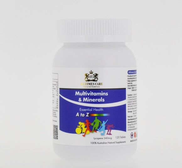 澳洲Alltimes care 多種維他命及礦物質 Multivitamins & Minerals; 120粒